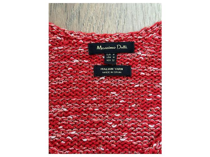 Suéter Massimo Dutti Vermelho Dourado - vista 9