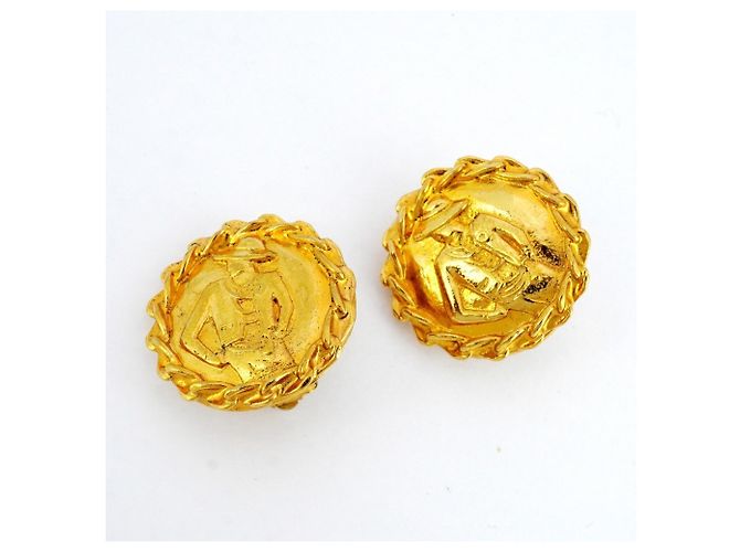 Chanel Mademoiselle Circle Ohrringe Golden - Ansicht 2