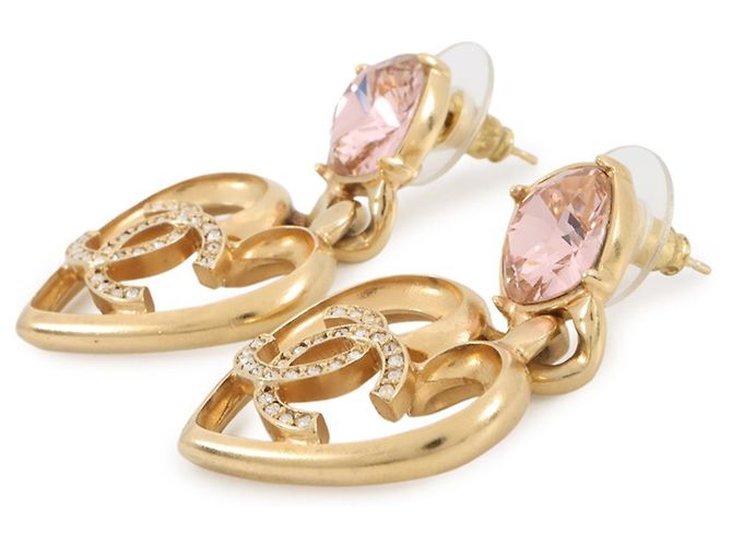 Boucles d'oreilles en métal avec strass Coco Mark de Chanel - vue 2