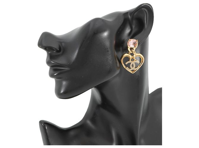 Boucles d'oreilles en métal avec strass Coco Mark de Chanel - vue 4