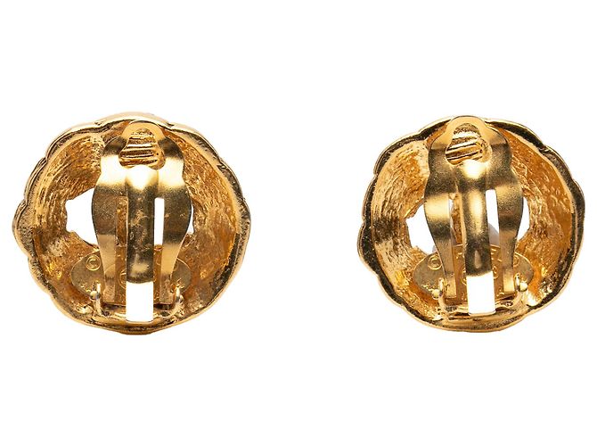 Orecchini rotondi a clip CC in oro placcato Chanel D'oro - vista 2