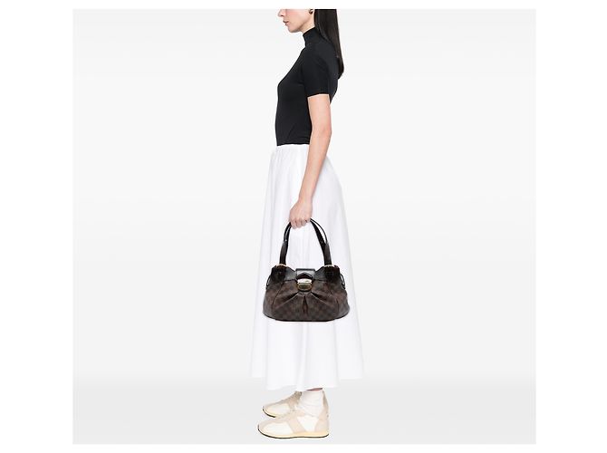 Louis Vuitton Marrone Damier Ebene Sistina PM - vista 7