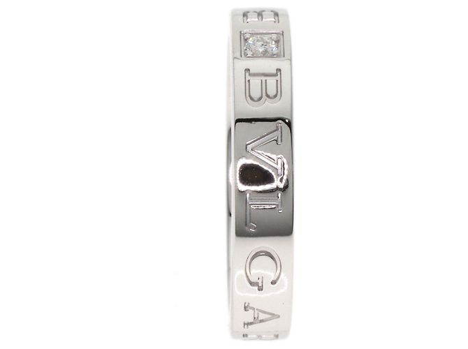 Bulgari Bvlgari Double Logo 1P Diamantring aus 18K Weißgold - Ansicht 3