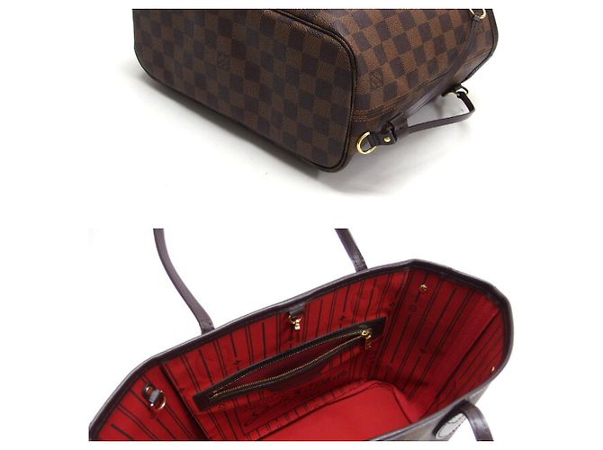 Borsa Tote Louis Vuitton Damier Neverfull PM Marrone - vista 4