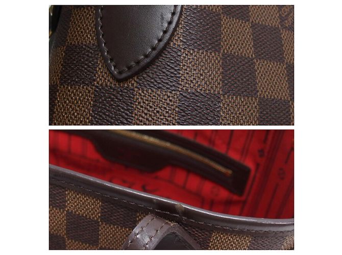 Borsa Tote Louis Vuitton Damier Neverfull PM Marrone - vista 6