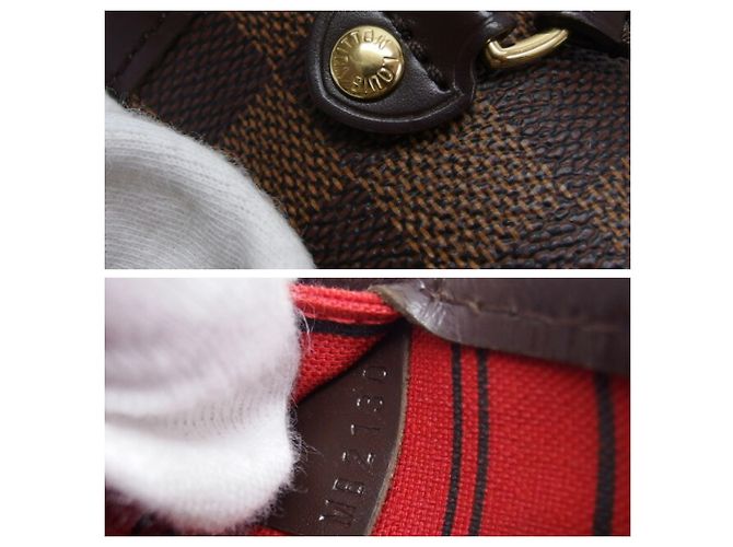 Borsa Tote Louis Vuitton Damier Neverfull PM Marrone - vista 8