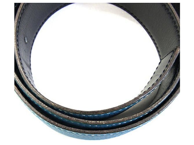 Hermès Constance H Gürtel Schwarz Blau - Ansicht 5