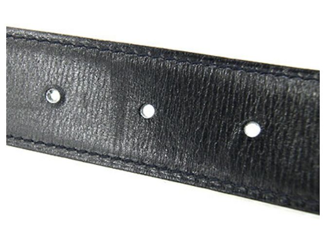Hermès Constance H Gürtel Schwarz Blau - Ansicht 8