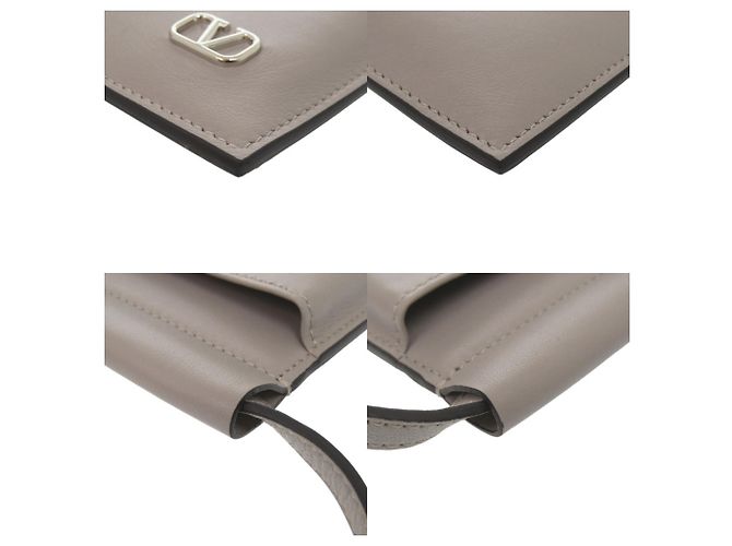 Graue Leder-Handy-Wallet von Valentino Garavani - Ansicht 4