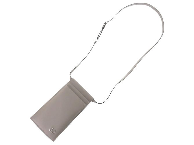 Graue Leder-Handy-Wallet von Valentino Garavani - Ansicht 6