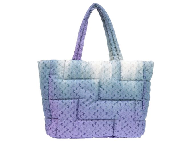 Jimmy Choo Raya Soft Nylon Tote Bag Blau Lila - Ansicht 2