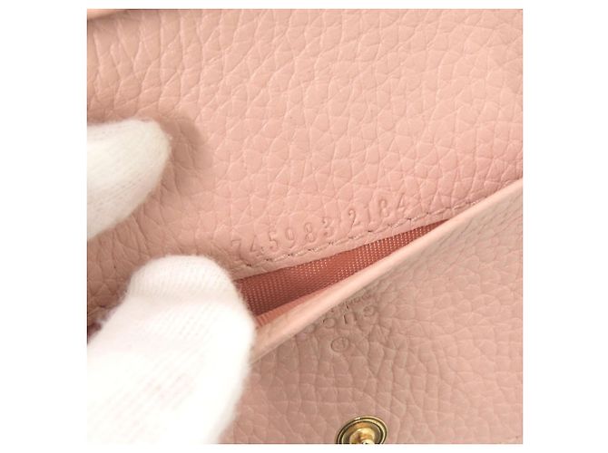 Tarjetero de cuero rosa Horsebit de Gucci - vista 8