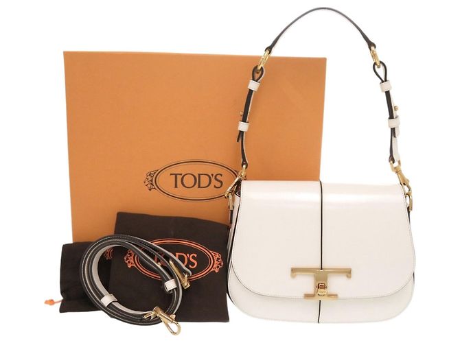 Borsa a spalla in pelle bianca T-Timeless di Tod's Bianco - vista 2