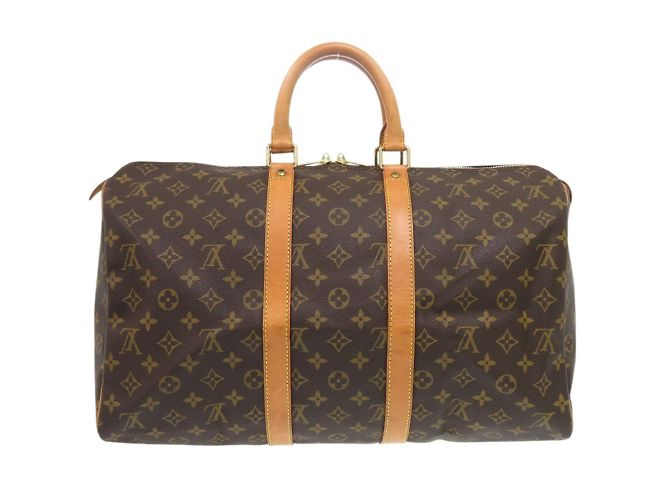 Borsa Boston Keepall 45 Monogram Louis Vuitton Marrone - vista 2