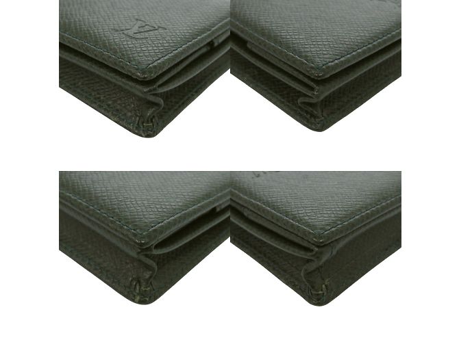 Monedero de cuero Taiga verde Louis Vuitton - vista 4
