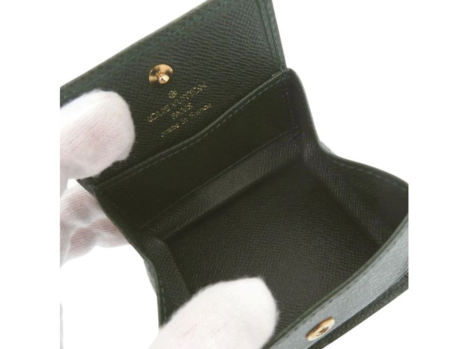 Monedero de cuero Taiga verde Louis Vuitton - vista 5