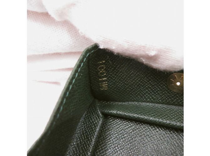 Monedero de cuero Taiga verde Louis Vuitton - vista 7
