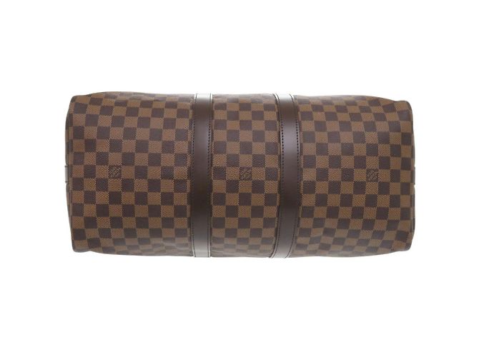 Borsa Boston Damier Keepall Bandoulière 45 Louis Vuitton Marrone - vista 3