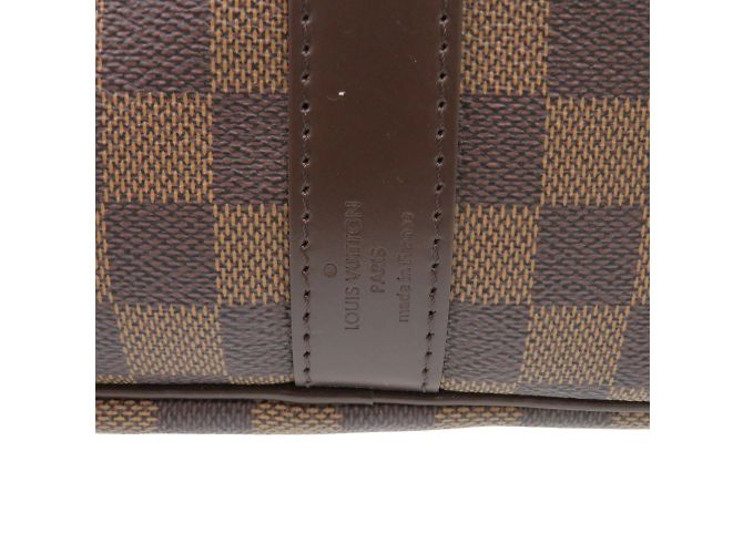 Borsa Boston Damier Keepall Bandoulière 45 Louis Vuitton Marrone - vista 9