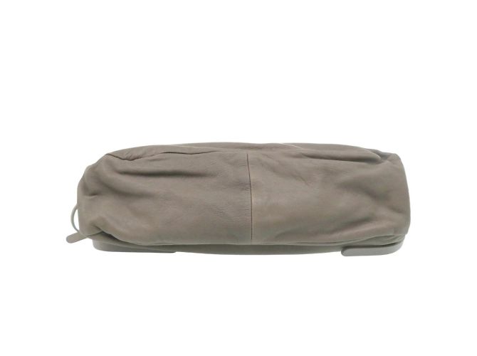 Jimmy Choo graue Leder Schultertasche mit Kette Braun - Ansicht 3