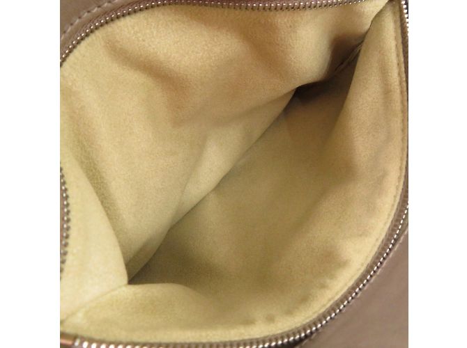Jimmy Choo graue Leder Schultertasche mit Kette Braun - Ansicht 5