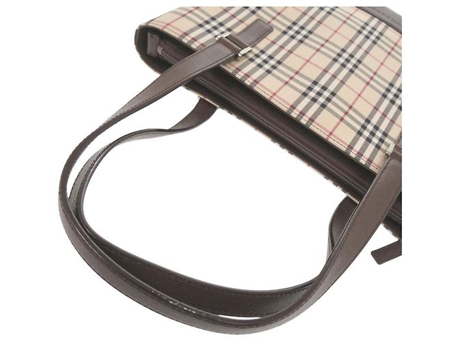 Borsa in tela Nova Check di Burberry Marrone Beige - vista 7