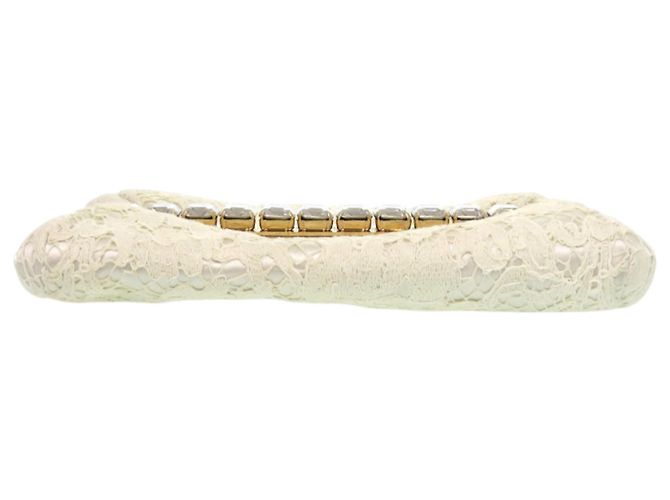 Borsa Clutch Off-White Dolce & Gabbana Bianco sporco - vista 3