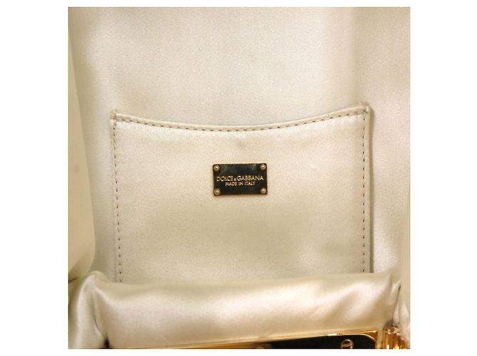 Borsa Clutch Off-White Dolce & Gabbana Bianco sporco - vista 5