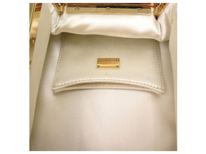 Borsa Clutch Off-White Dolce & Gabbana Bianco sporco - vista 6