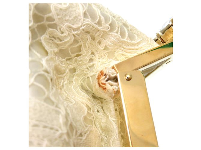 Borsa Clutch Off-White Dolce & Gabbana Bianco sporco - vista 8