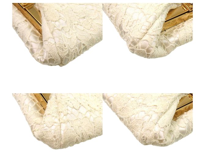 Borsa Clutch Off-White Dolce & Gabbana Bianco sporco - vista 9