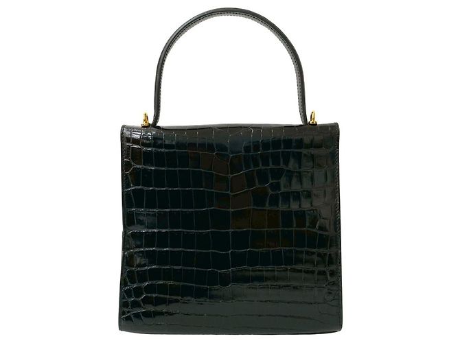 Céline Bolsa de couro com logo de círculo duplo Celine Preto - vista 3