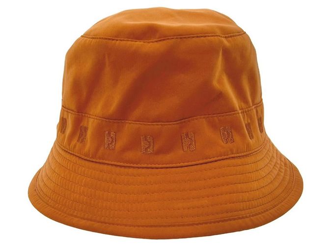 Cappello bucket arancione Hermès - vista 6