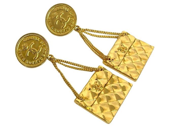 Orecchini a clip in oro matelassé Coco Mark di Chanel D'oro - vista 3