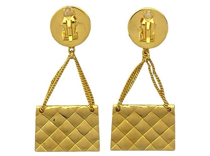 Orecchini a clip in oro matelassé Coco Mark di Chanel D'oro - vista 4
