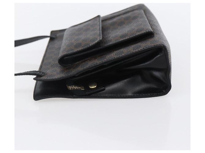 Céline Celine Vintage Macadam Schultertasche aus Canvas Medium Schwarz - Ansicht 3