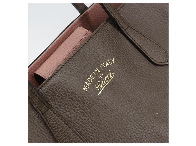 Gucci Swing Leather Medium Marrone - vista 6
