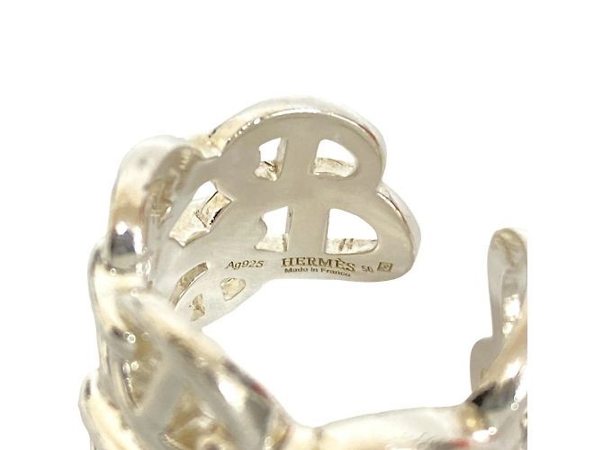 Ring Bague Chaine d'Ancre Enchaine GM d'Hermès Argenté - vue 2