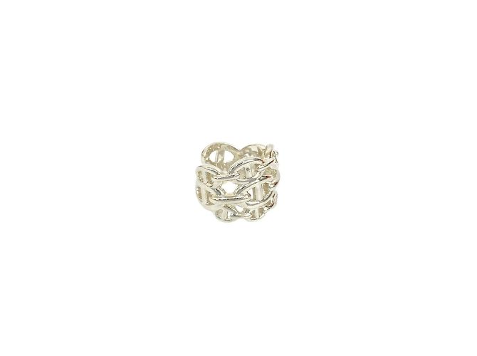 Ring Bague Chaine d'Ancre Enchaine GM d'Hermès Argenté - vue 4