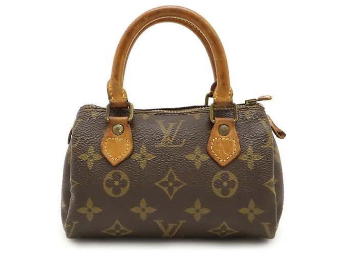 Pochette Mini Speedy Monogram Louis Vuitton M41534 Marrone - vista 2