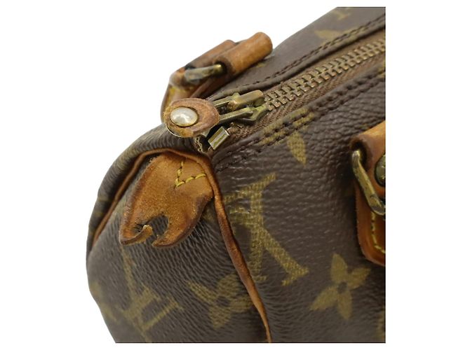 Pochette Mini Speedy Monogram Louis Vuitton M41534 Marrone - vista 5