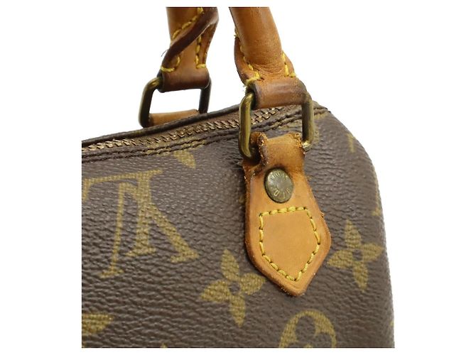 Pochette Mini Speedy Monogram Louis Vuitton M41534 Marrone - vista 8