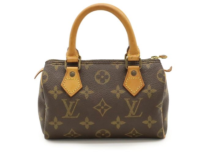Pochette Mini Speedy Monogram Louis Vuitton Marrone - vista 2