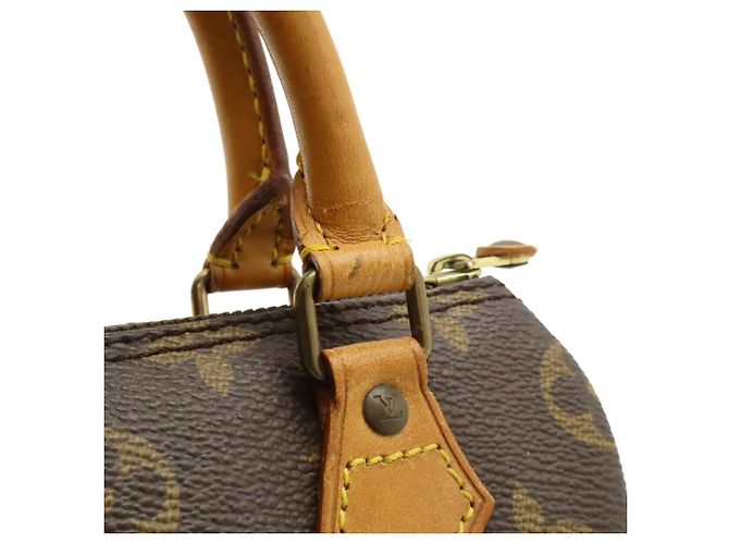 Pochette Mini Speedy Monogram Louis Vuitton Marrone - vista 9