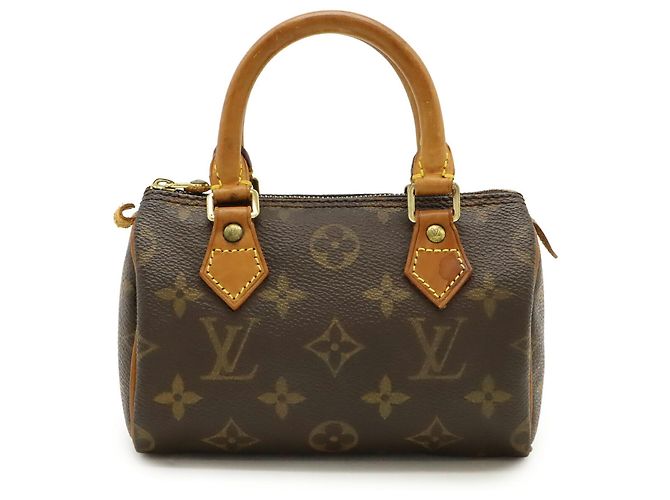 Pochette Mini Speedy Monogram Louis Vuitton Marrone - vista 2