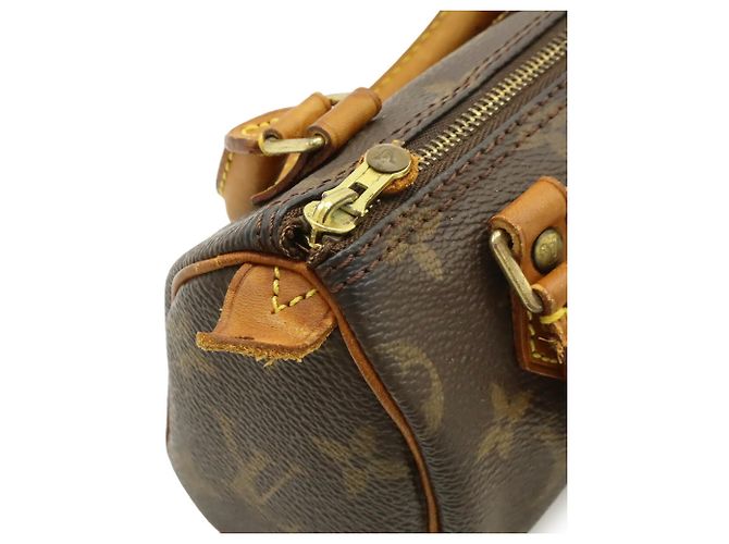 Pochette Mini Speedy Monogram Louis Vuitton Marrone - vista 5