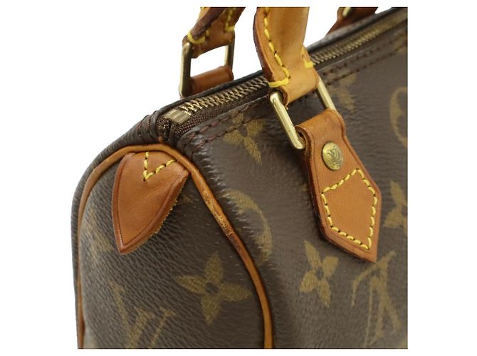 Pochette Mini Speedy Monogram Louis Vuitton Marrone - vista 8