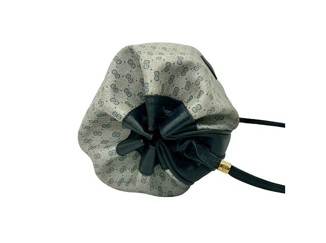 Bolsa de ombro mini em couro com padrão de logo GG Old Micro da Gucci Azul marinho - vista 6