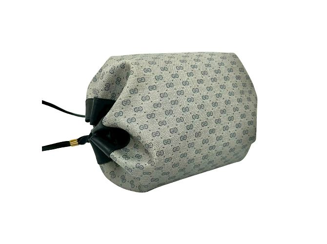 Bolsa de ombro mini em couro com padrão de logo GG Old Micro da Gucci Azul marinho - vista 7