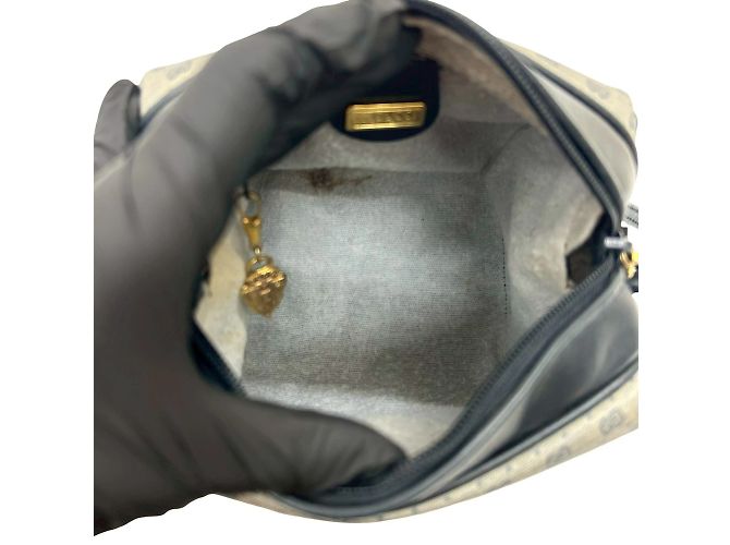Bolsa de ombro mini em couro com padrão de logo GG Old Micro da Gucci Azul marinho - vista 9